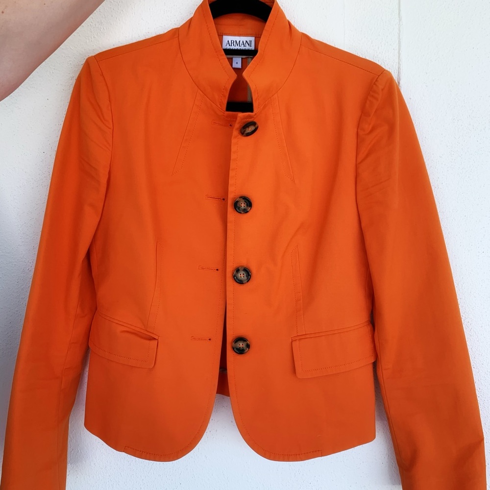 Armani bright orange light jacket